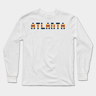 Pixel Hockey City Atlanta 2011 Retro Long Sleeve T-Shirt